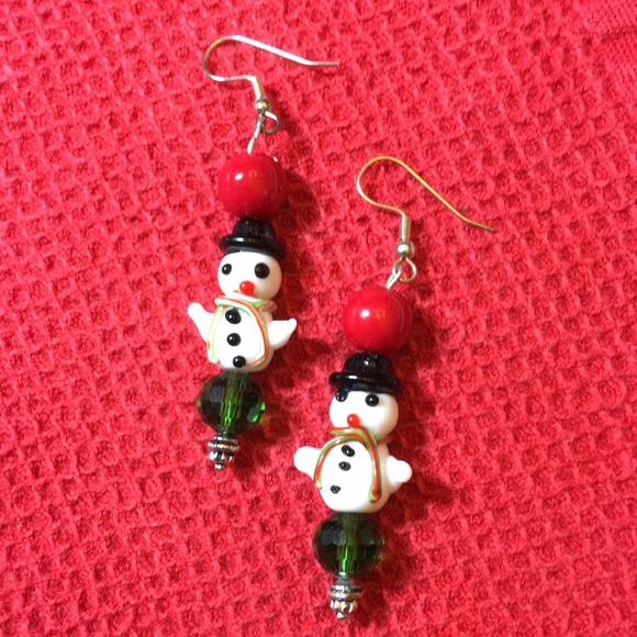 Snowman bracelet & earrings - Picture 3 of 3